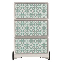 PAPERFLOW easyBox Vintage Rollcontainer weiß, bunt 60843 4 Auszüge 39,0 x 43,6 x 64,2 cm