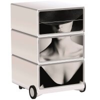 PAPERFLOW easyBox Classic Chic Rollcontainer weiß,...