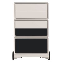 PAPERFLOW easyBox Classic Chic Rollcontainer weiß, bunt 61447 4 Auszüge 39,0 x 43,6 x 64,2 cm