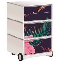PAPERFLOW easyBox Tropical Rollcontainer weiß, bunt...
