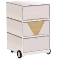 PAPERFLOW easyBox Classic Chic Rollcontainer weiß,...