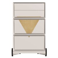 PAPERFLOW easyBox Classic Chic Rollcontainer weiß, bunt 61367 4 Auszüge 39,0 x 43,6 x 64,2 cm