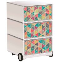 PAPERFLOW easyBox Vintage Rollcontainer weiß, bunt...