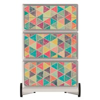 PAPERFLOW easyBox Vintage Rollcontainer weiß, bunt 62359 4 Auszüge 39,0 x 43,6 x 64,2 cm