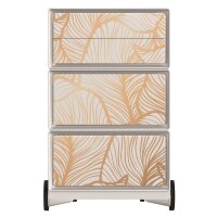 PAPERFLOW easyBox Classic Chic Rollcontainer weiß, bunt 61431 4 Auszüge 39,0 x 43,6 x 64,2 cm