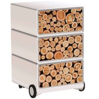 PAPERFLOW easyBox Industrial Rollcontainer weiß,...