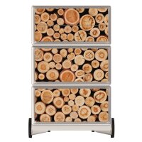 PAPERFLOW easyBox Industrial Rollcontainer weiß, bunt 61811 4 Auszüge 39,0 x 43,6 x 64,2 cm