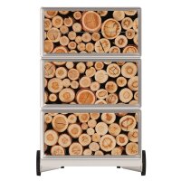 PAPERFLOW easyBox Industrial Rollcontainer weiß, bunt 61811 4 Auszüge 39,0 x 43,6 x 64,2 cm
