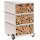 PAPERFLOW easyBox Industrial Rollcontainer weiß, bunt 61811 4 Auszüge 39,0 x 43,6 x 64,2 cm