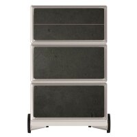 PAPERFLOW easyBox Industrial Rollcontainer weiß, bunt 61865 4 Auszüge 39,0 x 43,6 x 64,2 cm