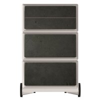 PAPERFLOW easyBox Industrial Rollcontainer weiß, bunt 61865 4 Auszüge 39,0 x 43,6 x 64,2 cm