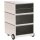 PAPERFLOW easyBox Industrial Rollcontainer weiß, bunt 61865 4 Auszüge 39,0 x 43,6 x 64,2 cm