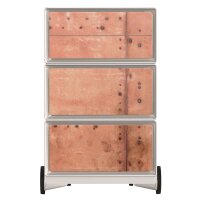 PAPERFLOW easyBox Industrial Rollcontainer weiß, bunt 61778 4 Auszüge 39,0 x 43,6 x 64,2 cm