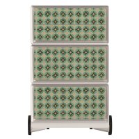 PAPERFLOW easyBox Vintage Rollcontainer weiß, bunt 60891 4 Auszüge 39,0 x 43,6 x 64,2 cm
