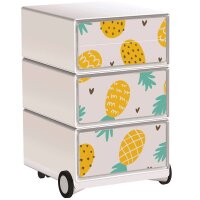 PAPERFLOW easyBox Tropical Rollcontainer weiß, bunt...