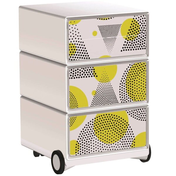 PAPERFLOW easyBox Business Rollcontainer weiß, bunt 62247 4 Auszüge 39,0 x 43,6 x 64,2 cm