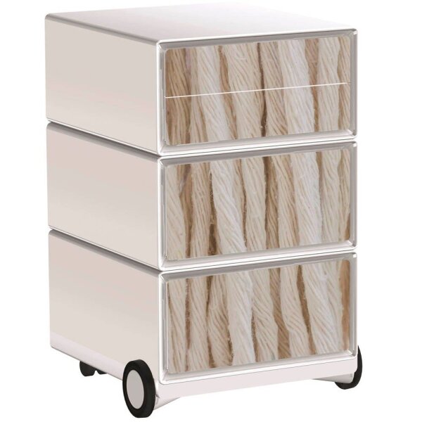 PAPERFLOW easyBox Contents Rollcontainer weiß, bunt 62077 4 Auszüge 39,0 x 43,6 x 64,2 cm