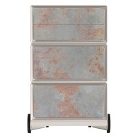 PAPERFLOW easyBox Industrial Rollcontainer weiß, bunt 214789 4 Auszüge 39,0 x 43,6 x 64,2 cm