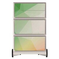 PAPERFLOW easyBox Business Rollcontainer weiß, bunt 62215 4 Auszüge 39,0 x 43,6 x 64,2 cm