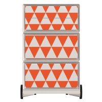 PAPERFLOW easyBox Colour Rollcontainer weiß, bunt 60155 4 Auszüge 39,0 x 43,6 x 64,2 cm