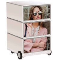 PAPERFLOW easyBox Classic Chic Rollcontainer weiß,...