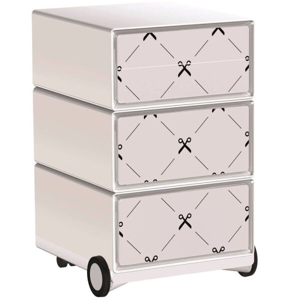 PAPERFLOW easyBox Business Rollcontainer weiß, bunt 60331 4 Auszüge 39,0 x 43,6 x 64,2 cm