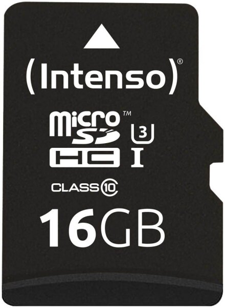 Intenso Speicherkarte microSDHC Professional, 16 GB, 1 St.