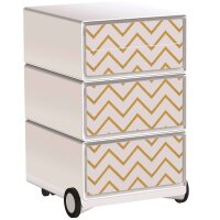 PAPERFLOW easyBox Classic Chic Rollcontainer weiß,...