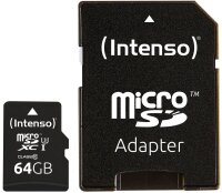 Intenso Speicherkarte microSDXC Professional, 64 GB, 1 St.