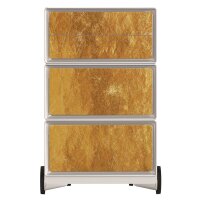 PAPERFLOW easyBox Classic Chic Rollcontainer weiß, bunt 61399 4 Auszüge 39,0 x 43,6 x 64,2 cm