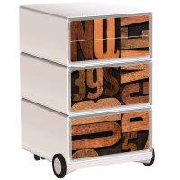 PAPERFLOW easyBox Industrial Rollcontainer weiß,...
