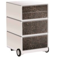 PAPERFLOW easyBox Industrial Rollcontainer weiß, bunt 61854 4 Auszüge 39,0 x 43,6 x 64,2 cm