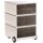 PAPERFLOW easyBox Industrial Rollcontainer weiß, bunt 61854 4 Auszüge 39,0 x 43,6 x 64,2 cm