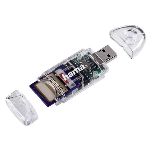 hama 8in1 Multi-microSD, SD-Kartenleser transparent