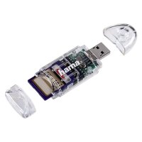 hama 8in1 Multi-microSD, SD-Kartenleser transparent