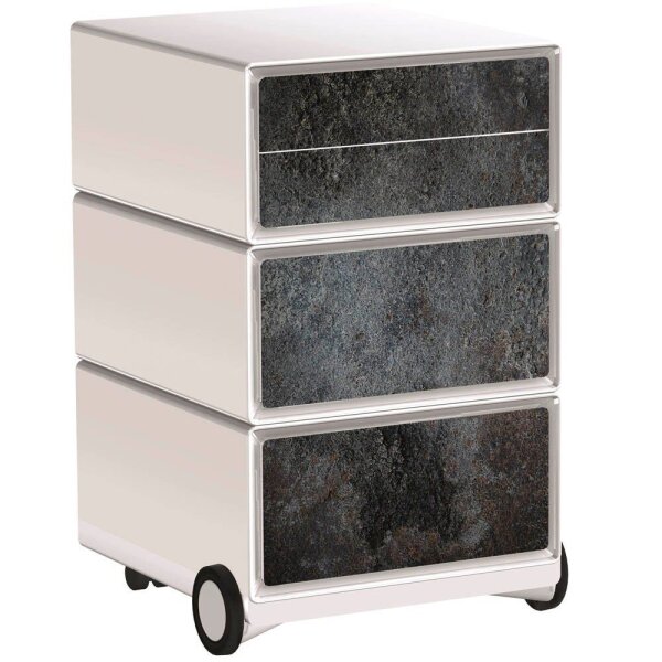 PAPERFLOW easyBox Industrial Rollcontainer weiß, bunt 62556 4 Auszüge 39,0 x 43,6 x 64,2 cm