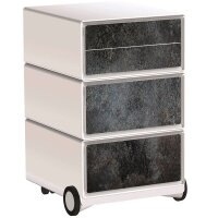 PAPERFLOW easyBox Industrial Rollcontainer weiß, bunt 62556 4 Auszüge 39,0 x 43,6 x 64,2 cm