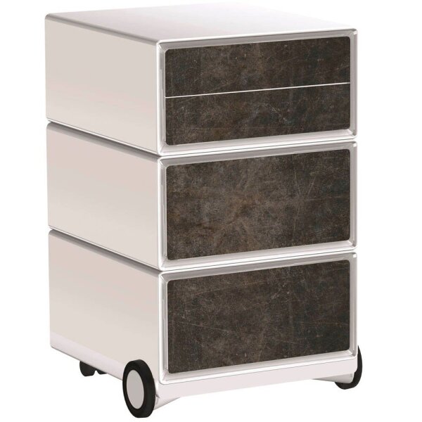 PAPERFLOW easyBox Contents Rollcontainer weiß, bunt 61898 4 Auszüge 39,0 x 43,6 x 64,2 cm