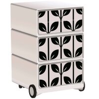 PAPERFLOW easyBox Black & White Rollcontainer...