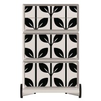 PAPERFLOW easyBox Black & White Rollcontainer weiß, schwarz 60587 4 Auszüge 39,0 x 43,6 x 64,2 cm