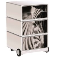 PAPERFLOW easyBox Black & White Rollcontainer...