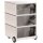 PAPERFLOW easyBox Black & White Rollcontainer weiß, schwarz 62327 4 Auszüge 39,0 x 43,6 x 64,2 cm