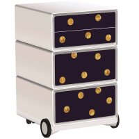PAPERFLOW easyBox Classic Chic Rollcontainer weiß,...