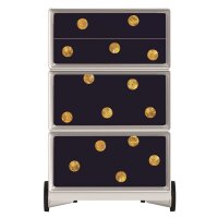 PAPERFLOW easyBox Classic Chic Rollcontainer weiß, bunt 60075 4 Auszüge 39,0 x 43,6 x 64,2 cm