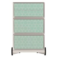 PAPERFLOW easyBox Colour Rollcontainer weiß, bunt 60123 4 Auszüge 39,0 x 43,6 x 64,2 cm