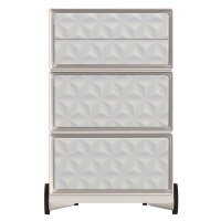PAPERFLOW easyBox Classic Chic Rollcontainer weiß, bunt 60043 4 Auszüge 39,0 x 43,6 x 64,2 cm