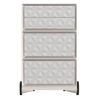 PAPERFLOW easyBox Classic Chic Rollcontainer weiß, bunt 60043 4 Auszüge 39,0 x 43,6 x 64,2 cm
