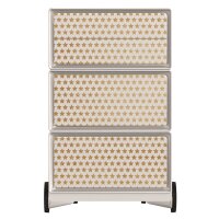PAPERFLOW easyBox Classic Chic Rollcontainer weiß, bunt 62407 4 Auszüge 39,0 x 43,6 x 64,2 cm