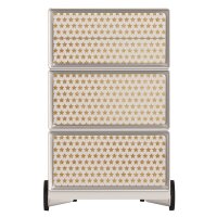 PAPERFLOW easyBox Classic Chic Rollcontainer weiß, bunt 62407 4 Auszüge 39,0 x 43,6 x 64,2 cm