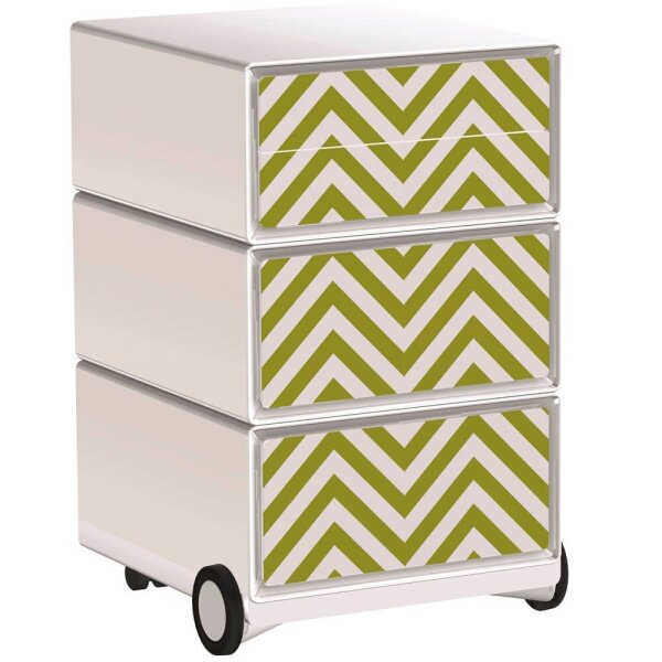 PAPERFLOW easyBox Vintage Rollcontainer weiß, bunt 60923 4 Auszüge 39,0 x 43,6 x 64,2 cm